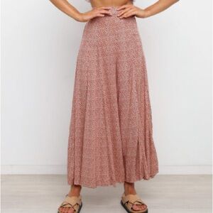 Petal & Pup Red Floral Wide Leg Pants